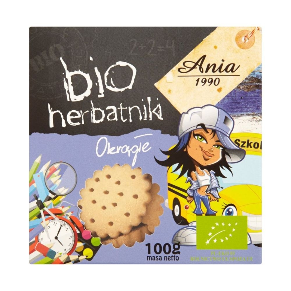 Herbatniki Okrągłe Bio 100 g - Ania
