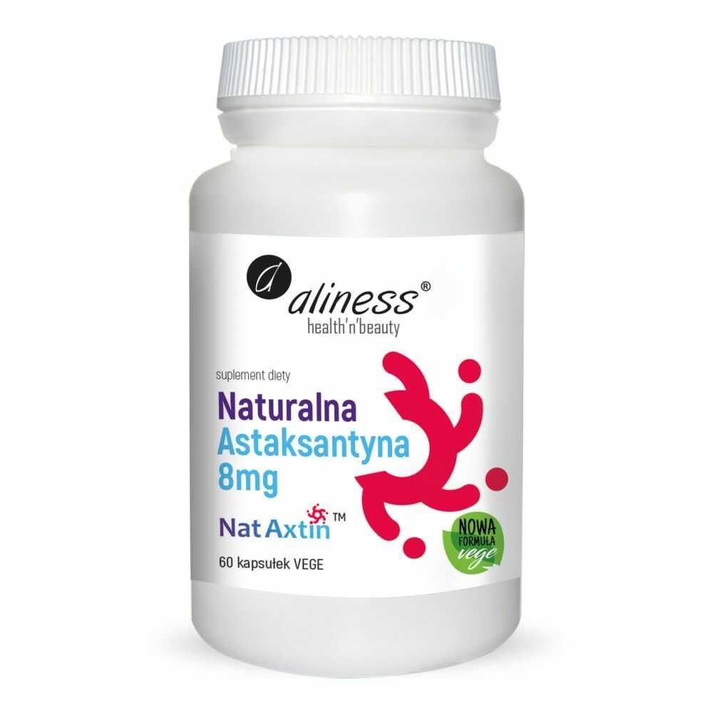 Zdjęcia - Witaminy i składniki mineralne Aliness Naturalna Astaksantyna 8 mg 60 Kapsułek  