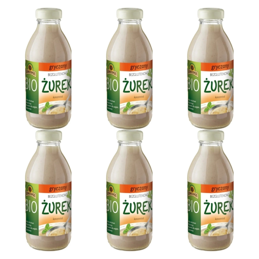 6 x Żurek Gryczany Bezglutenowy Koncentrat Bio 320 ml - Kowalewski