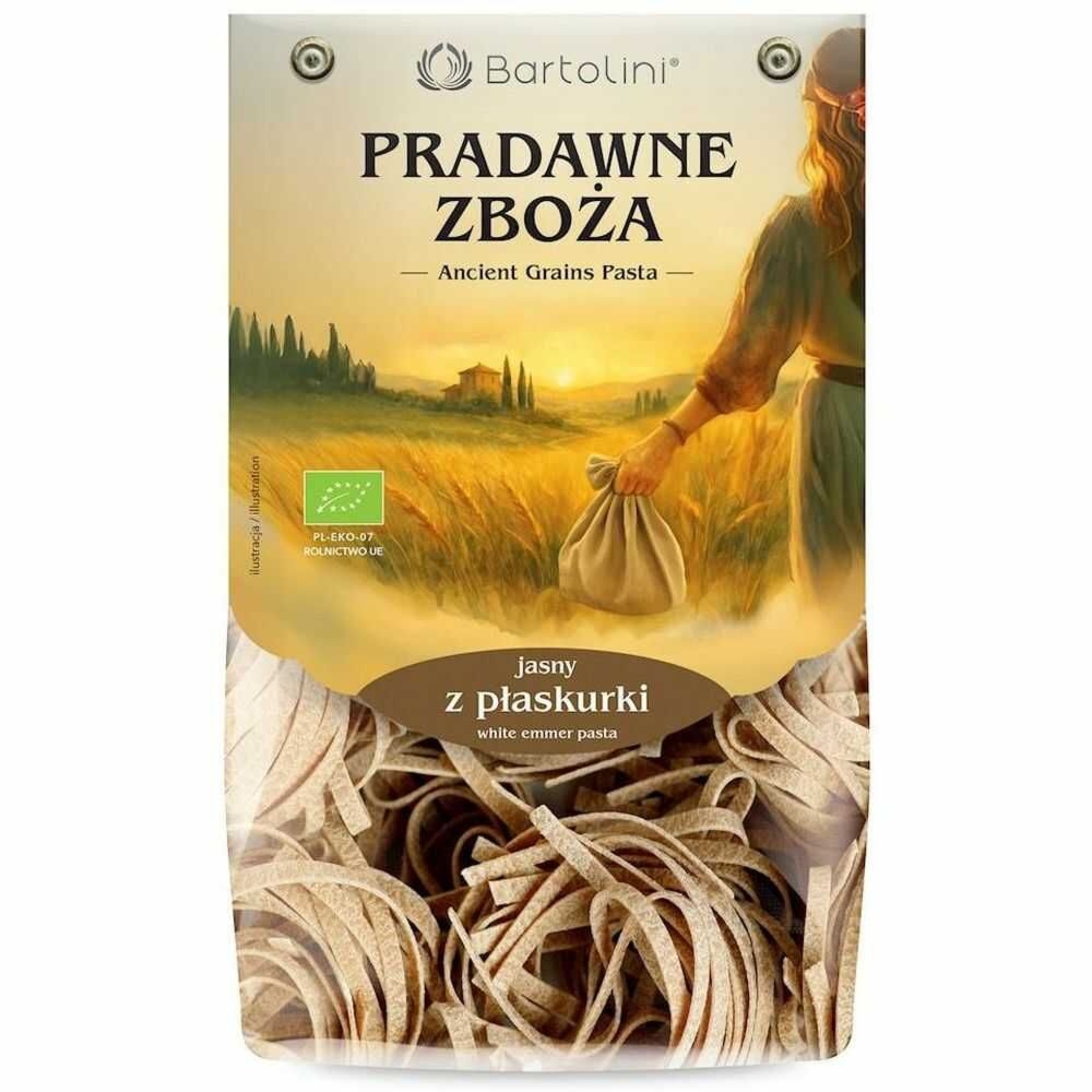 Makaron Jasny z Płaskurki Gniazda Tagliatelle EKO 250 g - Bartolini Pradawne Zboża
