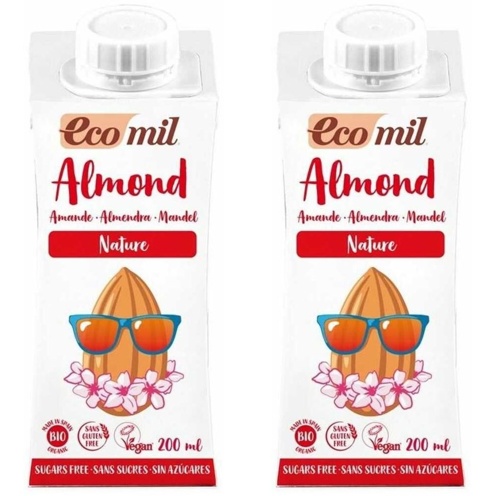 2 x Napój Migdałowy Bez Dodatku Cukru Bio 200 ml - Ecomil