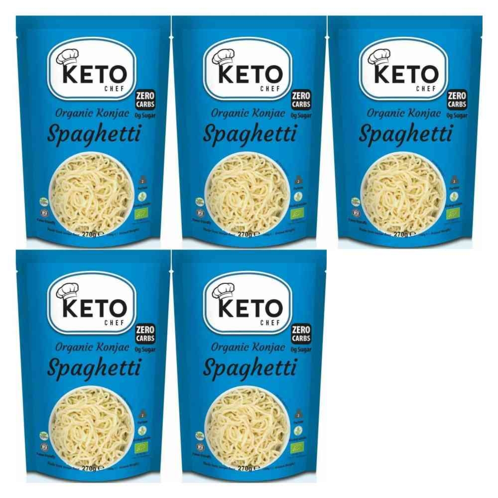5 x Makaron Keto (Konjac Typu Noodle Spaghetti) Bio 270 g (200 g) - Keto Chef