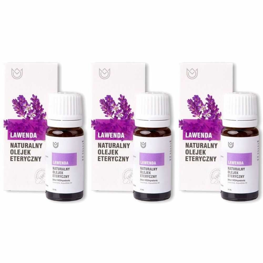 Zestaw 3 x Naturalny Olejek Eteryczny Lawendowy 10 ml - Naturalne Aromaty