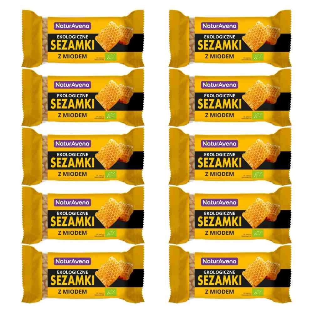 10 x Sezamki z Miodem 27 g Bio - NaturAvena