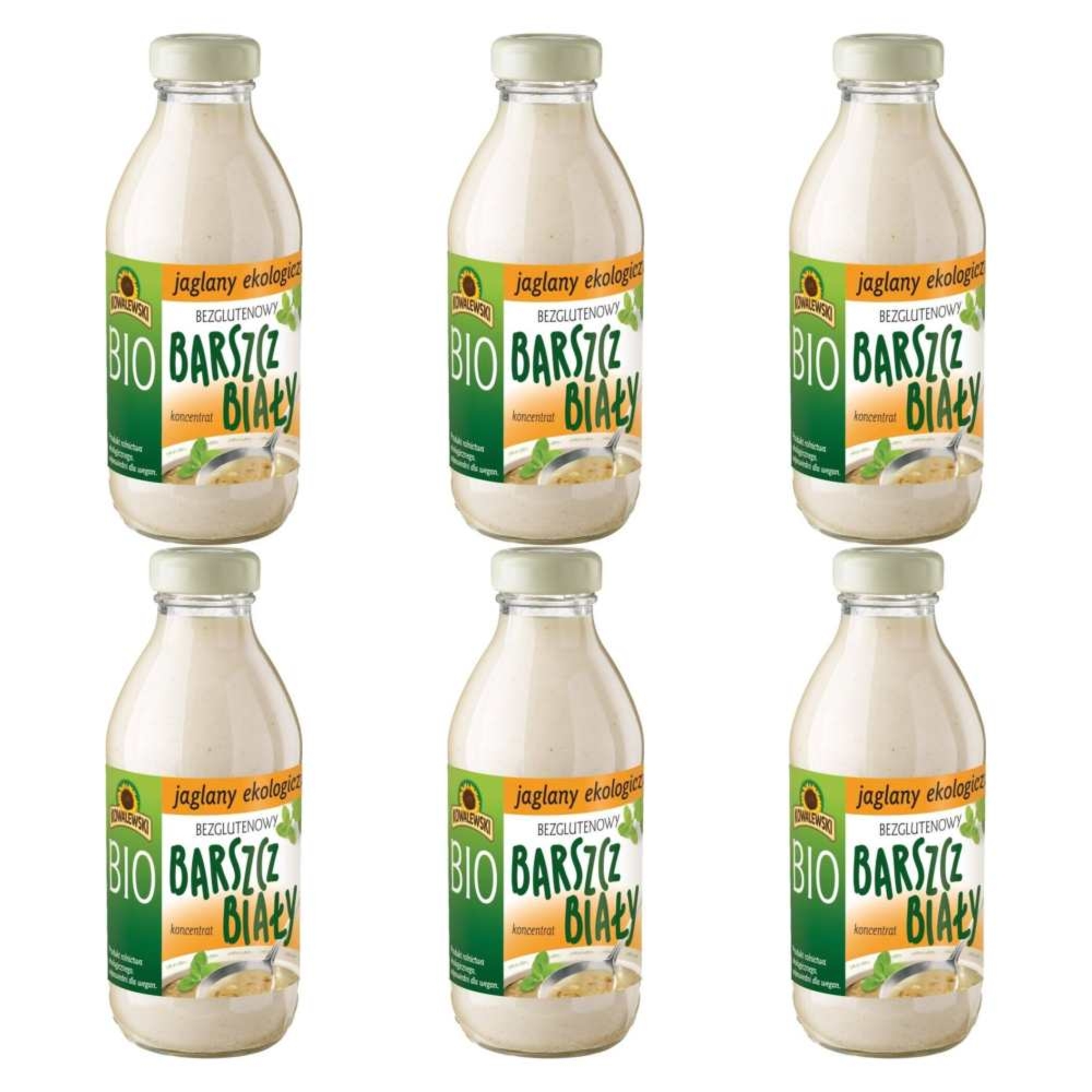 6 x Barszcz Biały Jaglany Bezglutenowy Koncentrat Bio 320 ml - Kowalewski