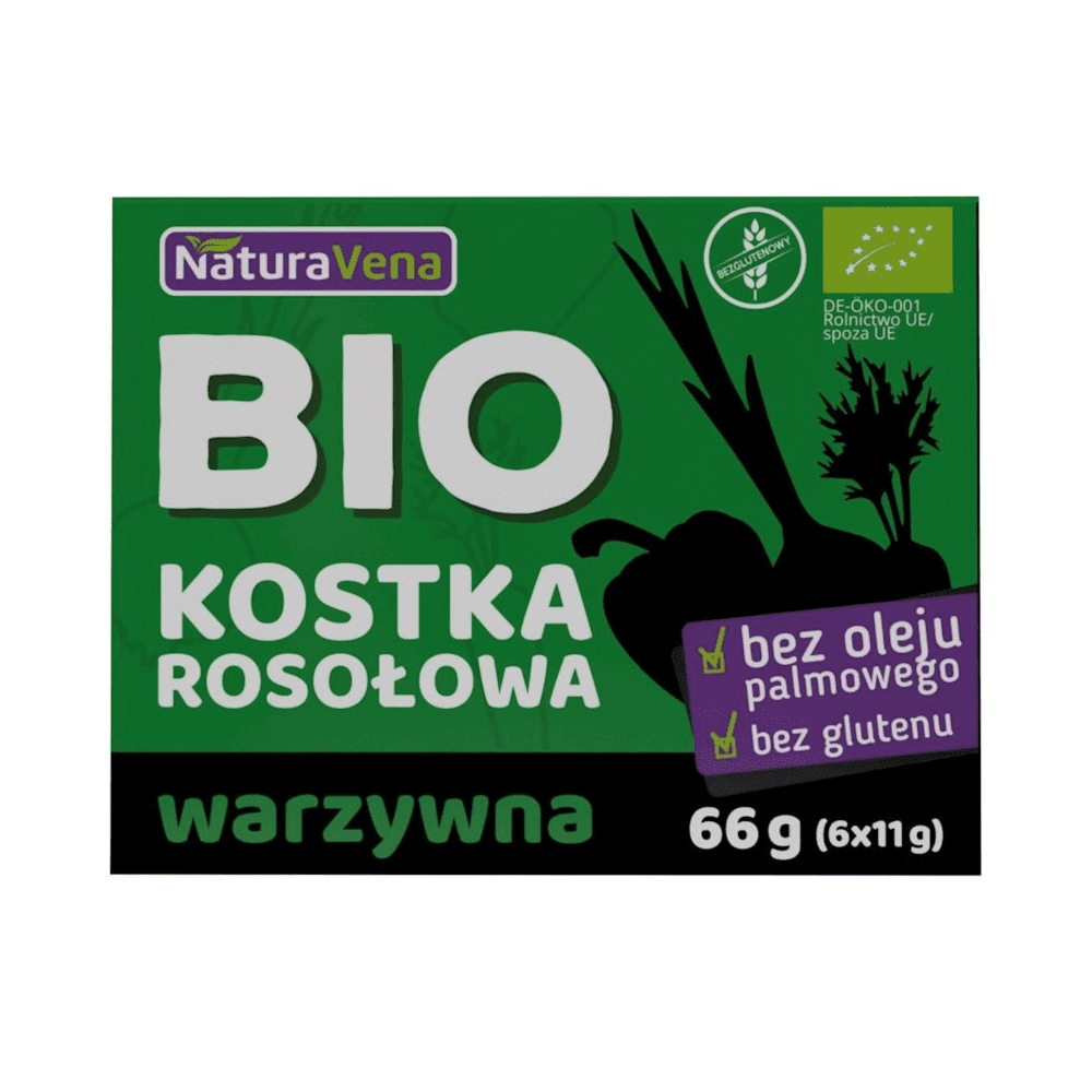 Kostka Rosołowa Warzywna Bio 66 g - NaturAvena