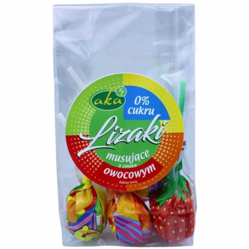 Lizaki Musujące o Smaku Owocowym 65 g (5x 13 g) - AKA