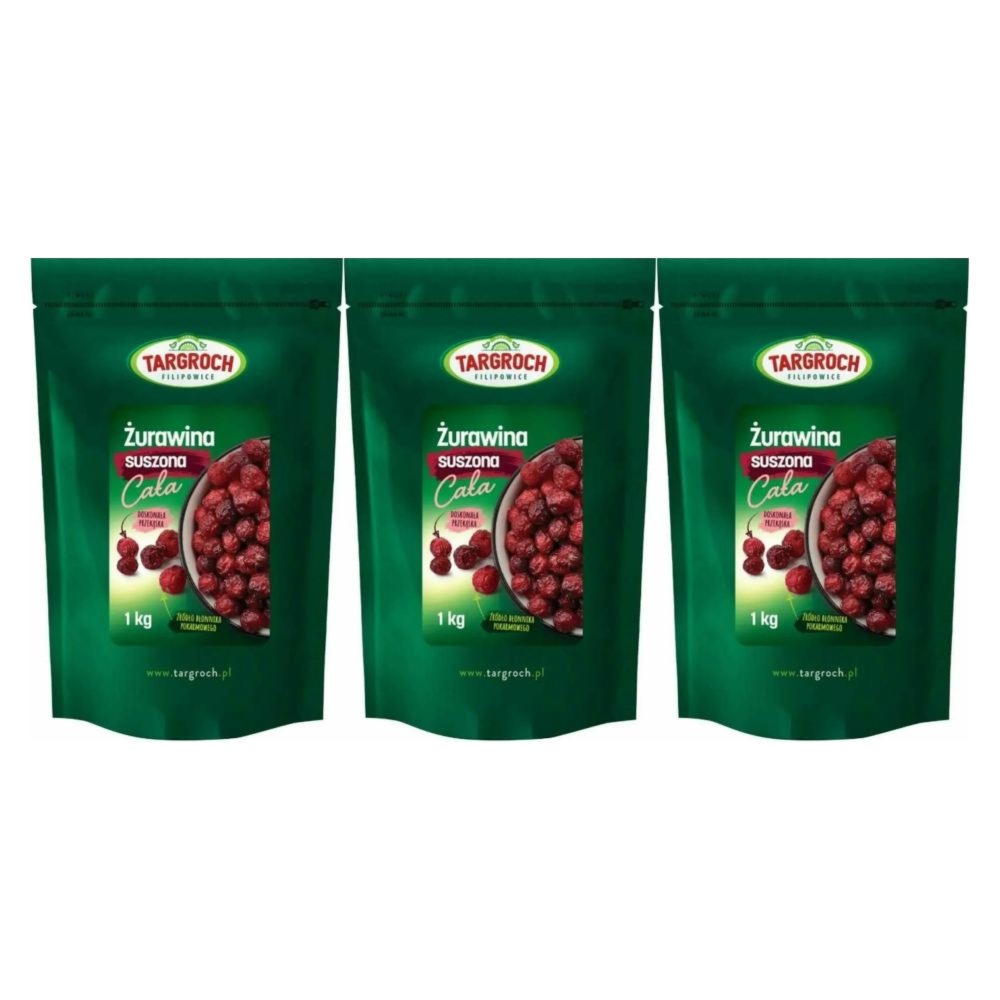 3 x Żurawina Suszona Cała 500 g - Targroch