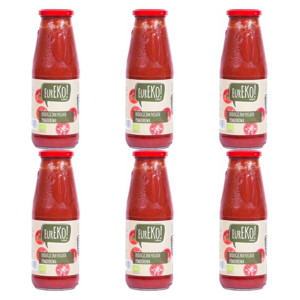 6 x Passata Pomidorowa Bio 680 g - Eureko  -  Bez dodatku soli