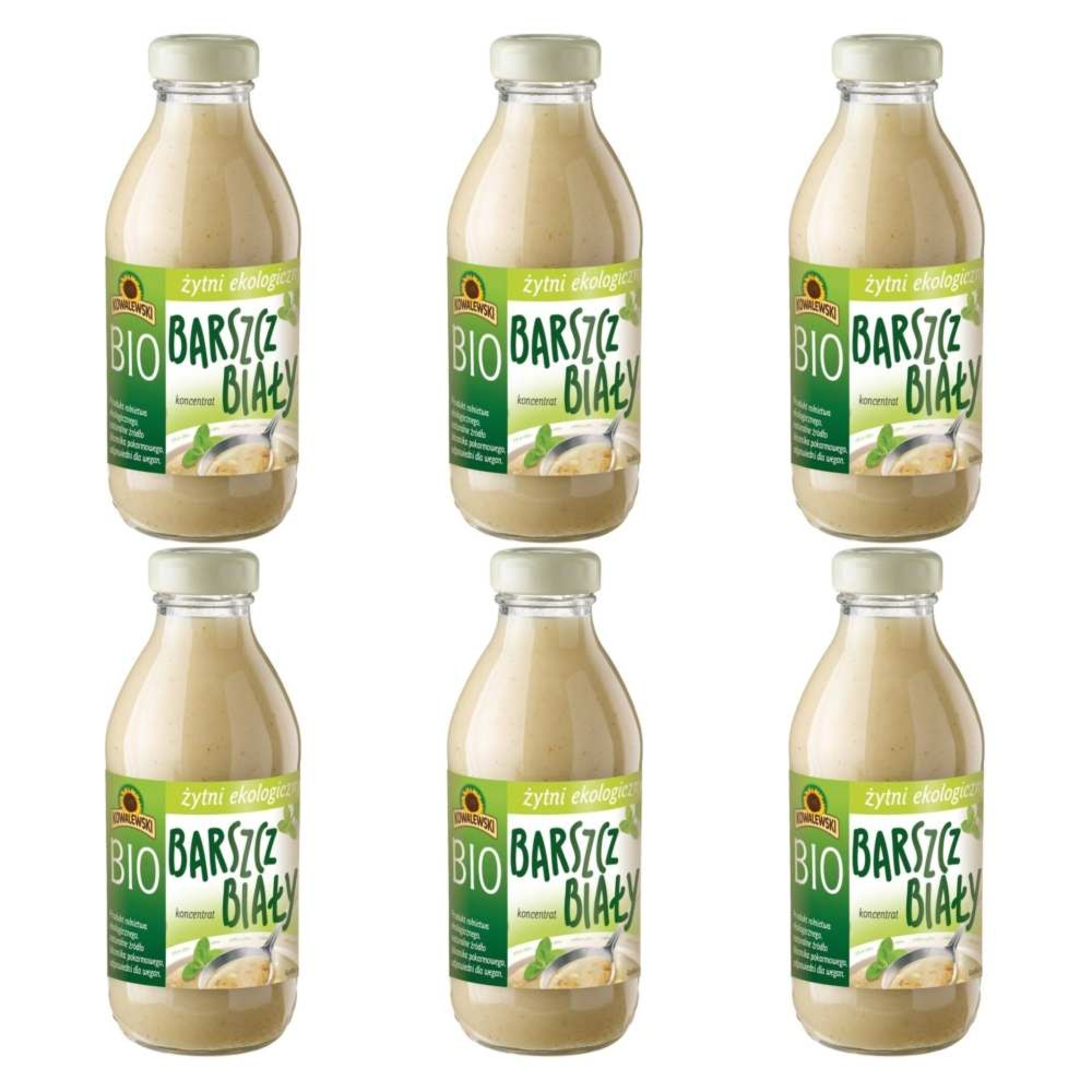 6 x Barszcz Biały Żytni Koncentrat Bio 320 ml - Kowalewski