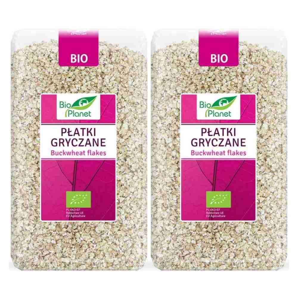 Zestaw 2 x Płatki Gryczane Bio 600 g - Bio Planet 