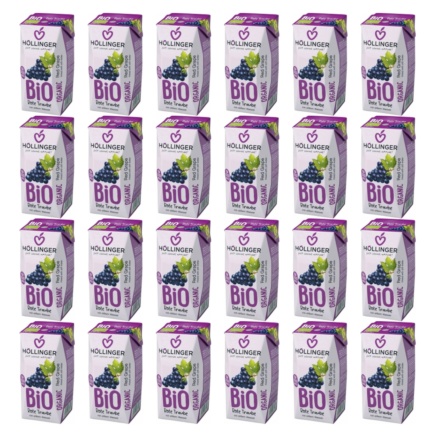 24 x Nektar z Czerwonych Winogron Bio 200 ml - Hollinger