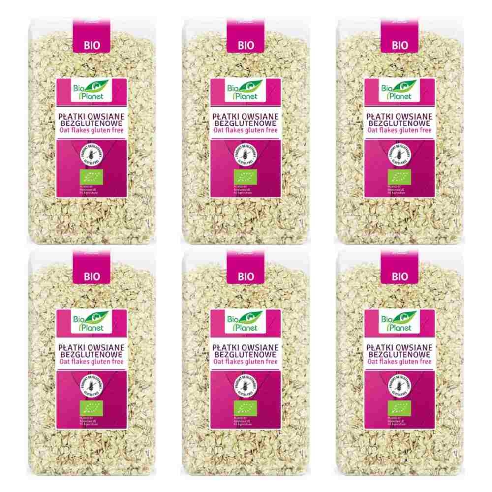 6 x Płatki Owsiane Bezglutenowe Bio 600 g - Bio Planet