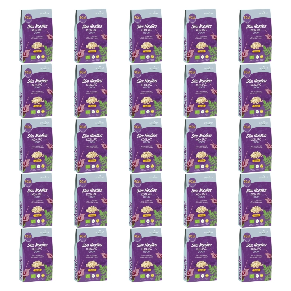25 x Makaron Konjac Udon Bezglutenowy Bio 270 g (200 g) - SLIM NOODLES