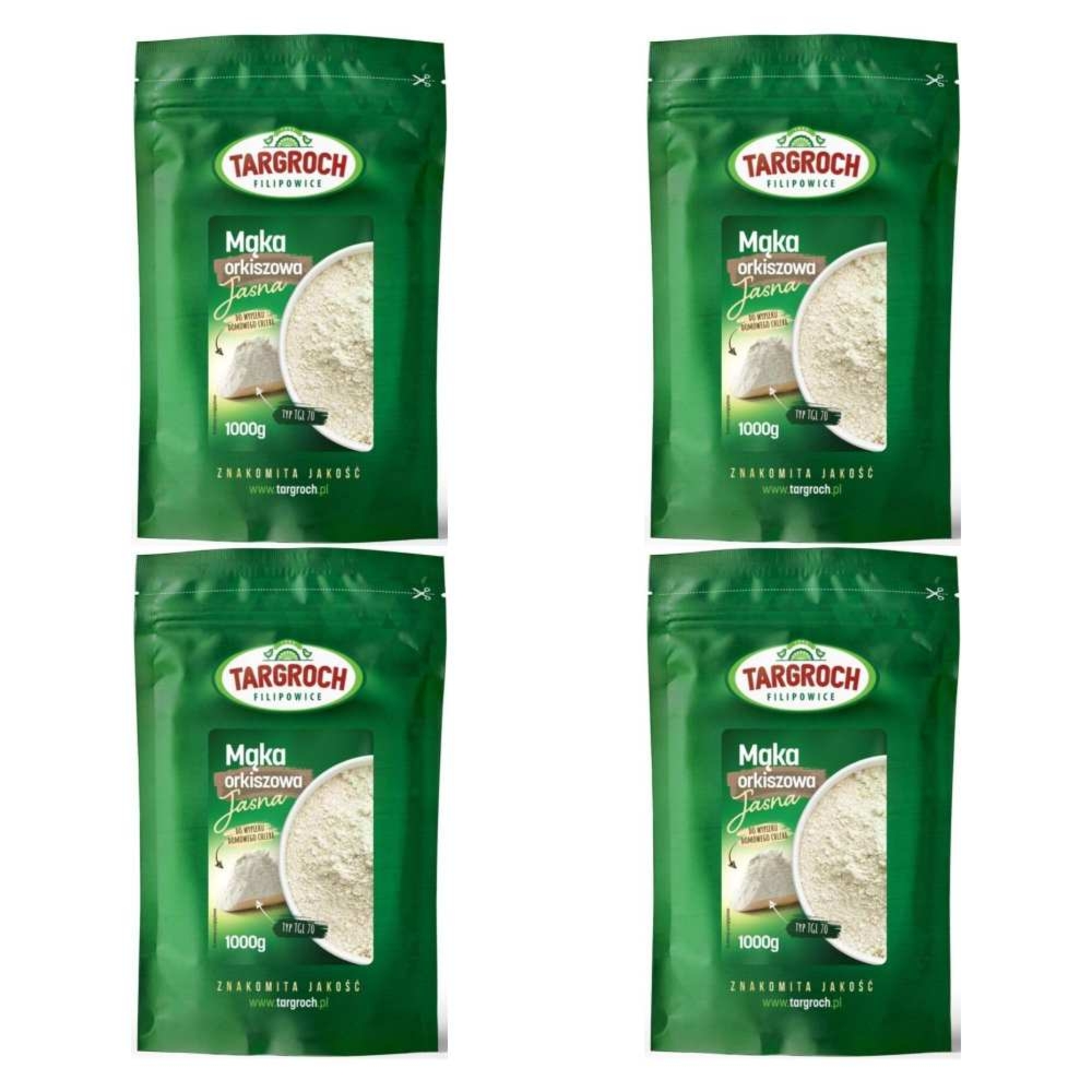 4 x Mąka Orkiszowa Biała 1 kg - Targroch 