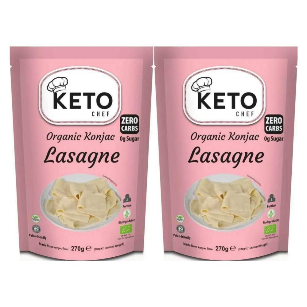 2 x Makaron Keto (Konjac Typu Noodle Lasagne)  Bio 270 g (200 g)  - Keto Chef