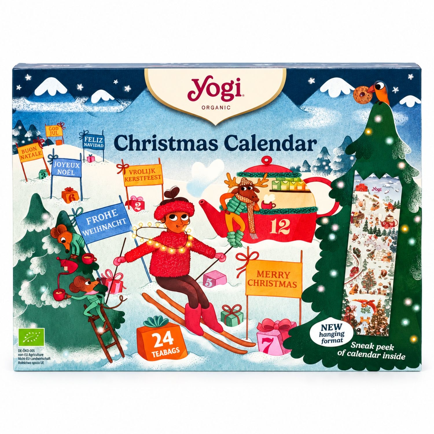 Kalendarz Adwentowy z Herbatkami BIO Christmas Calendar 24 Saszetki (45,9 g) - Yogi Tea