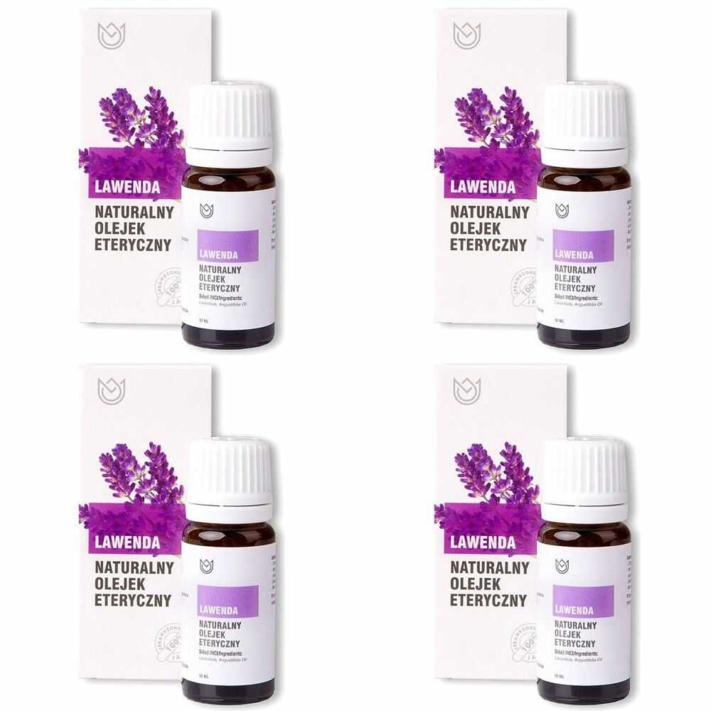 Zestaw 4 x Naturalny Olejek Eteryczny Lawendowy 10 ml - Naturalne Aromaty