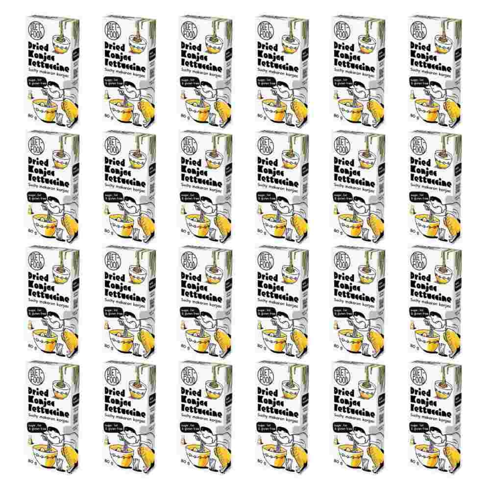 24 x Suchy Makaron Shirataki Konjac Fettuccine 80 g - Diet-Food