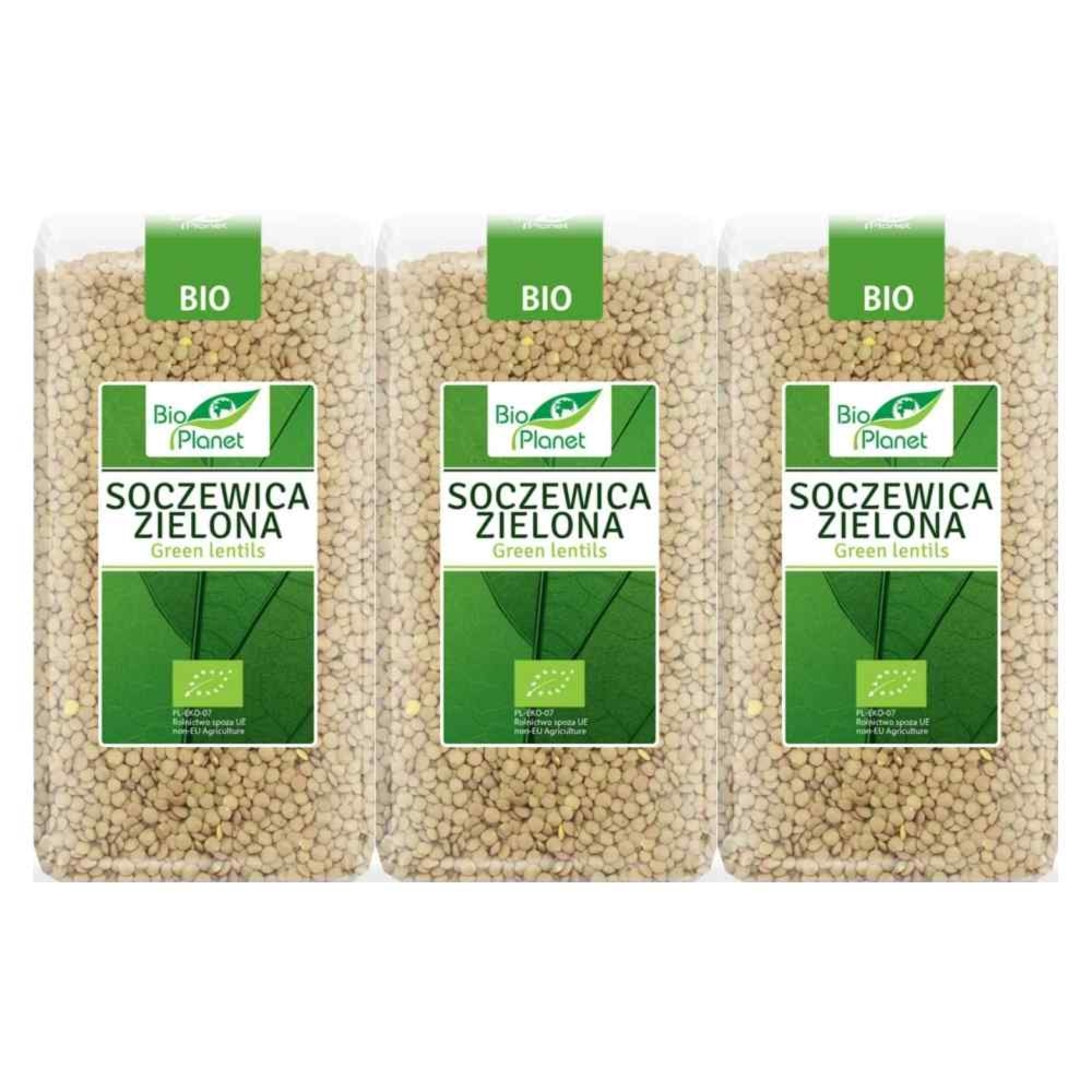 3 x Soczewica Zielona Bio 500 g - Bio Planet