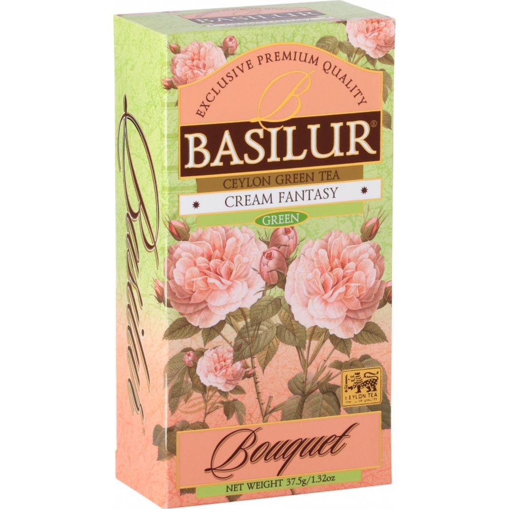 Herbata Zielona w Saszetkach z Dodatkami CREAM FANTASY 37,5 g (25x 1,5 g) - BASILUR 