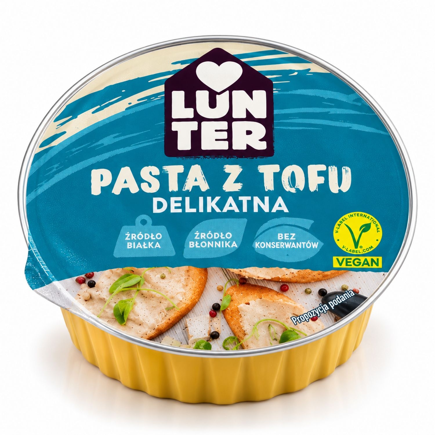 Pasta z Tofu Delikatna Wegańska 75 g - Lunter