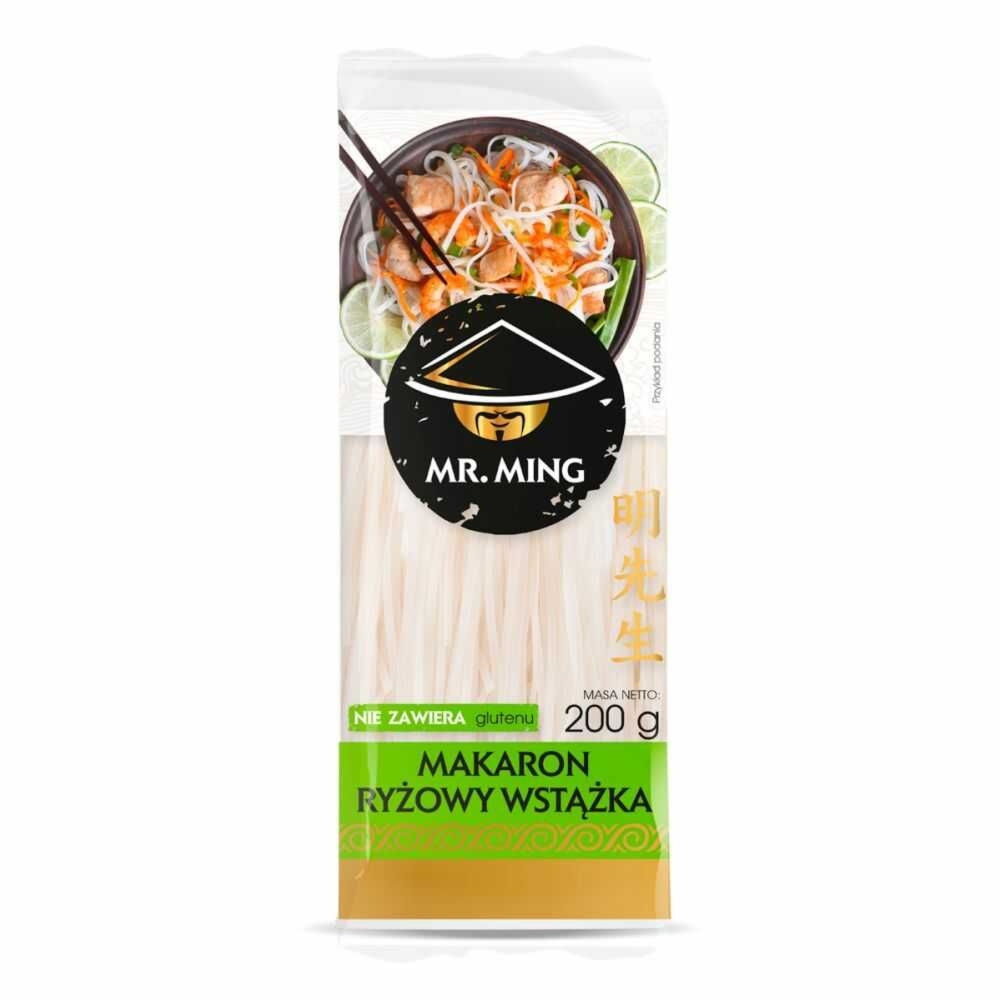 Makaron Ryżowy WSTĄŻKA 200 g - Mr. Ming