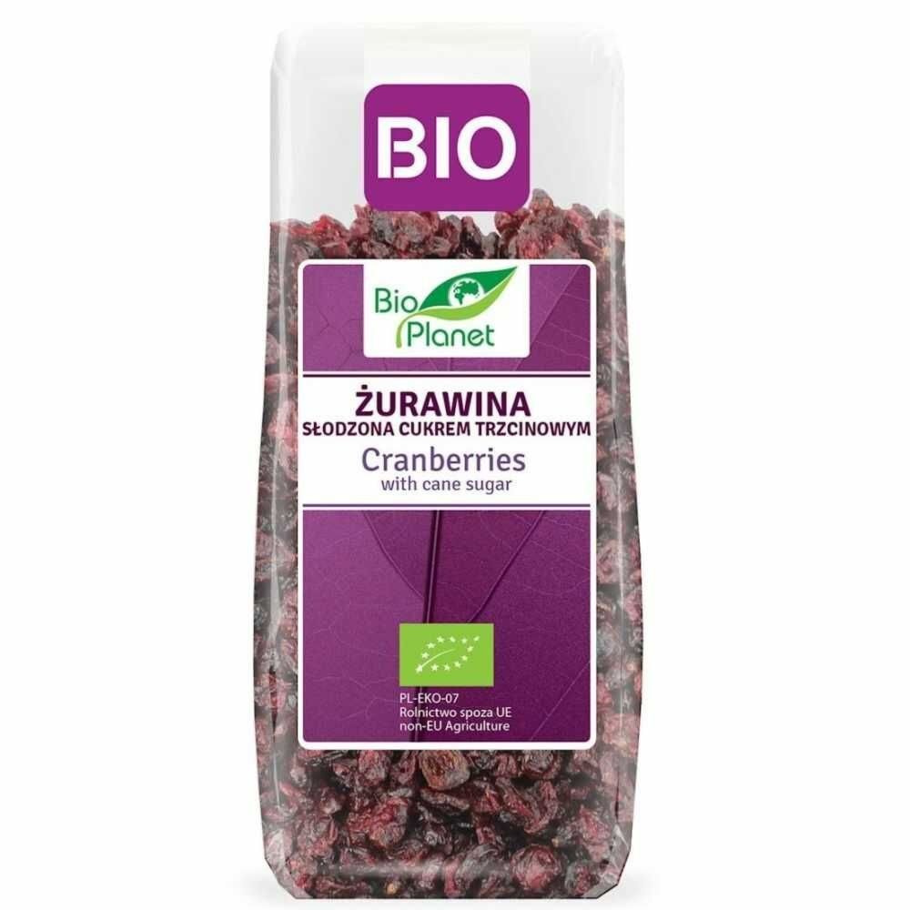 Żurawina Cięta Słodzona Cukrem Trzcinowym Bio 100 g - Bio Planet