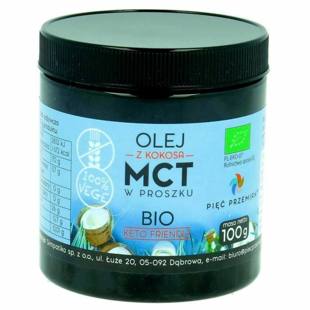 Olej MCT z Kokosa BIO Proszek 100 g - Pięć Przemian