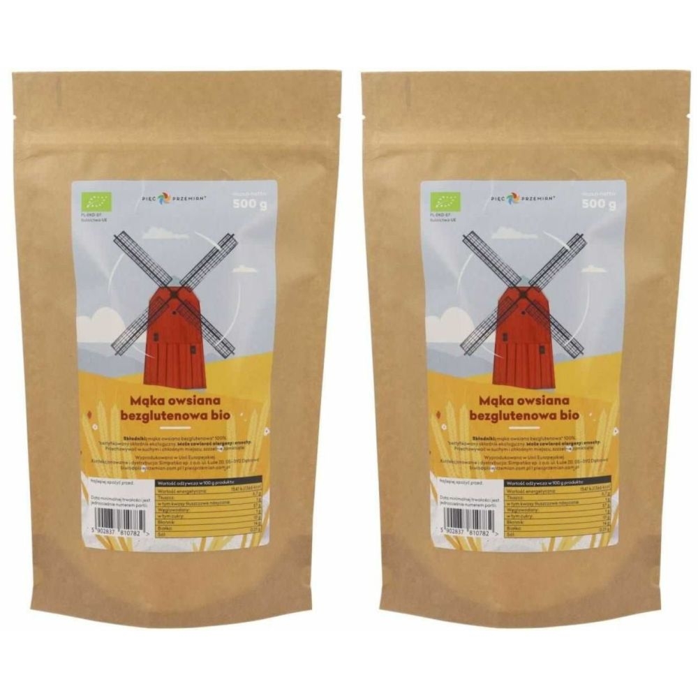 2 x Mąka Owsiana Bezglutenowa Bio 500 g - Simpatiko
