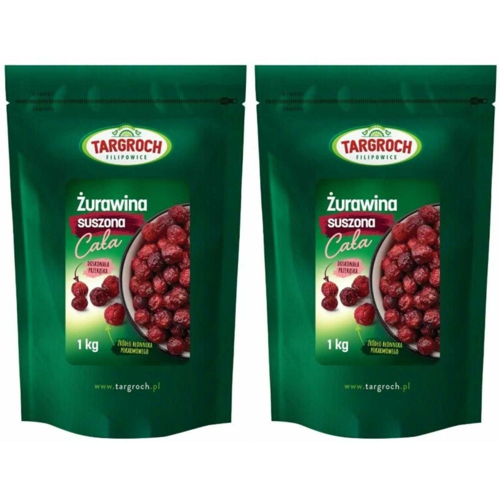 2 x Żurawina Suszona Cała 1 kg - Targroch