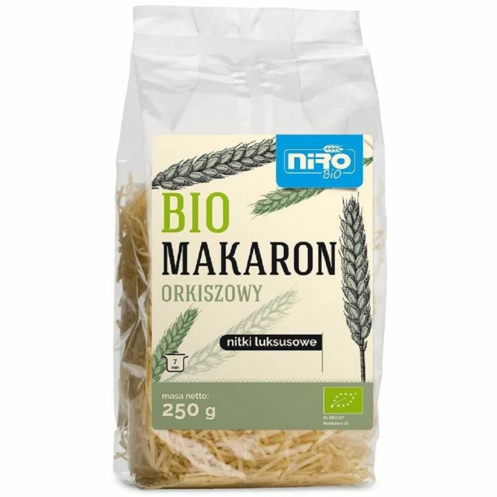 Makaron Orkiszowy Nitki Luksusowe Bio 250 g - Niro