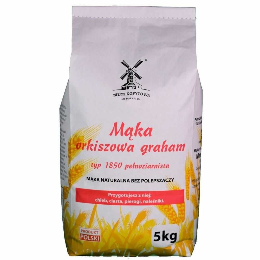 Mąka Orkiszowa Graham Typ 1850 5 kg - Młyn Kopytowa