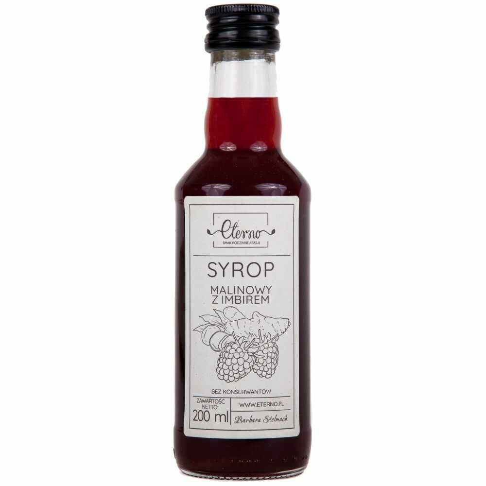 Syrop Malinowy z Imbirem 200 ml - Eterno