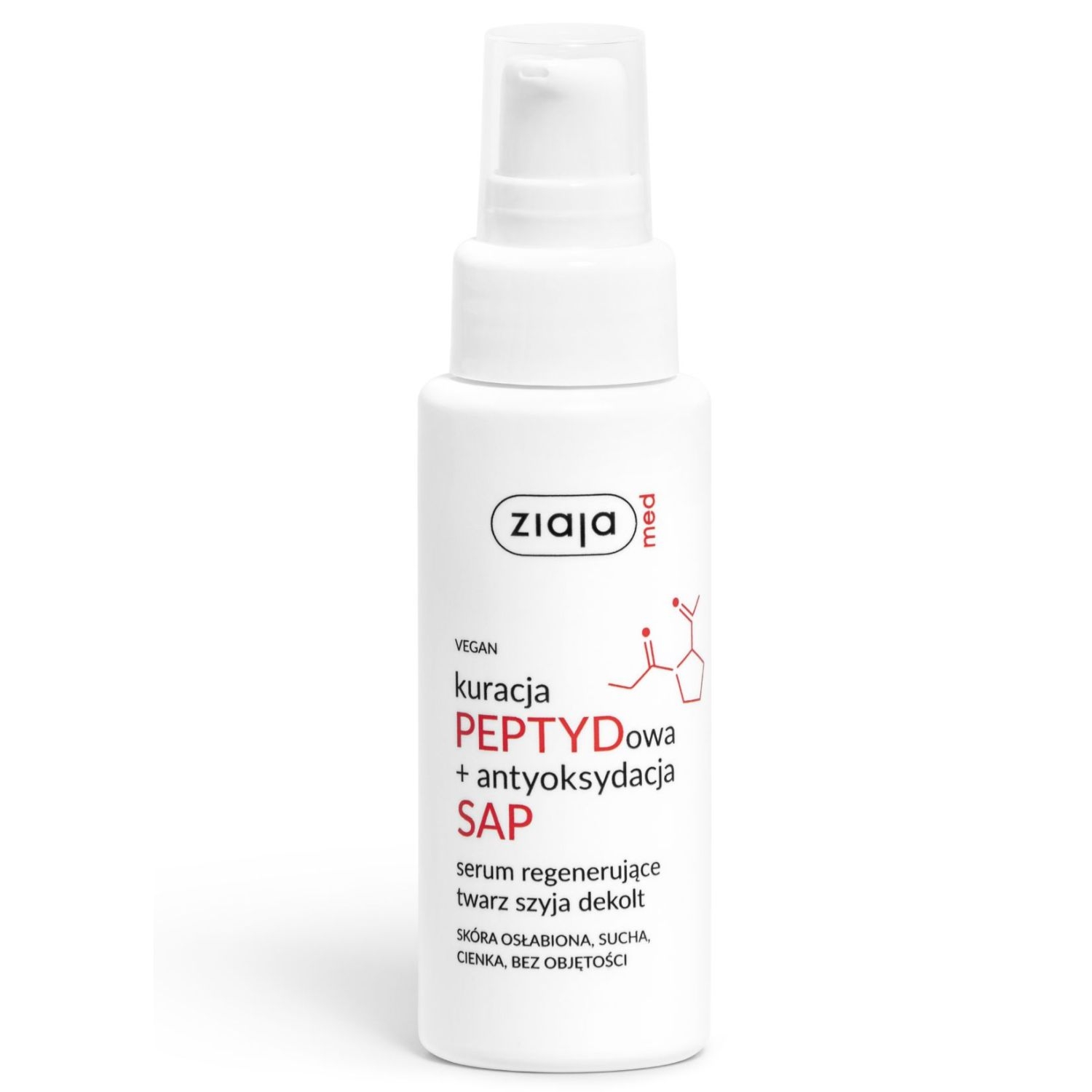Serum Regenerujące Twarz, Szyja i Dekolt KURACJA PEPTYDOWA 50 ml - Ziaja MED