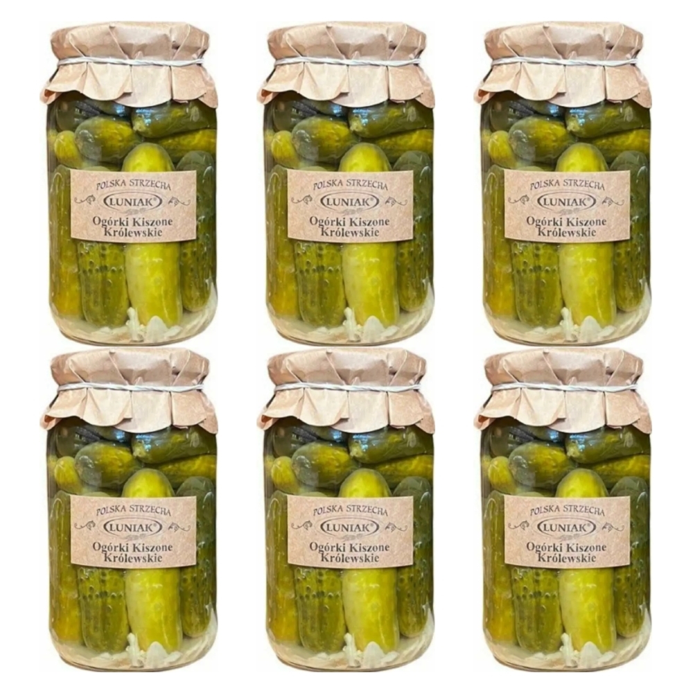 6 x Ogórki Kiszone Królewskie 710 g (410 g) - Luniak