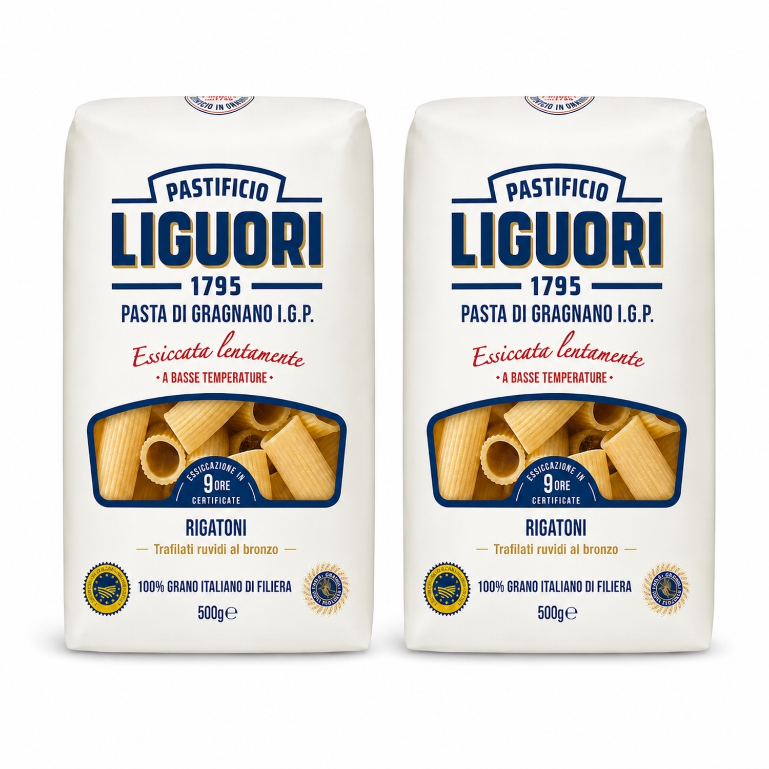 2 x Makaron Rigatoni z Pszenicy Durum Pasta di Gragnano IGP 500 g Liguori
