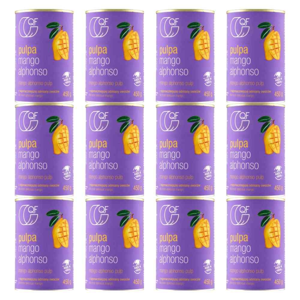 12 x Pulpa z Mango Alphonso Bez Dodatku Cukru 450 g QF