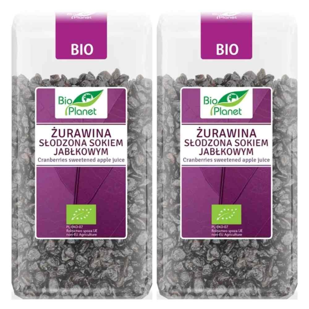 2 x Żurawina Suszona Cięta Słodzona Sokiem Jabłkowym Bio 400 g - Bio Planet