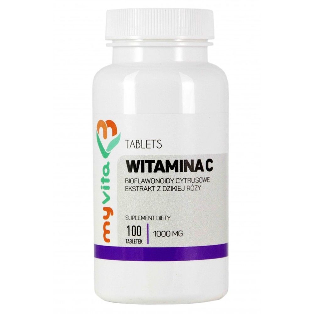 Witamina C, Bioflawonoidy Cytrusowe i Dzika Róża 100 Tabletek - MyVita ( Ascorbic Acid )