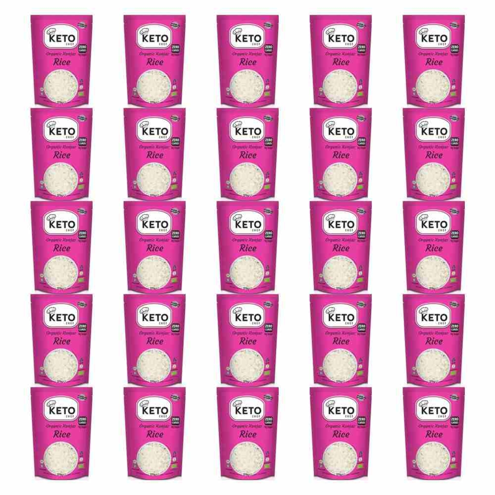 25 x Makaron Keto (Konjac Typu Noodle W Kształcie Ryżu) Bio 270 g (200 g) - Keto Chef