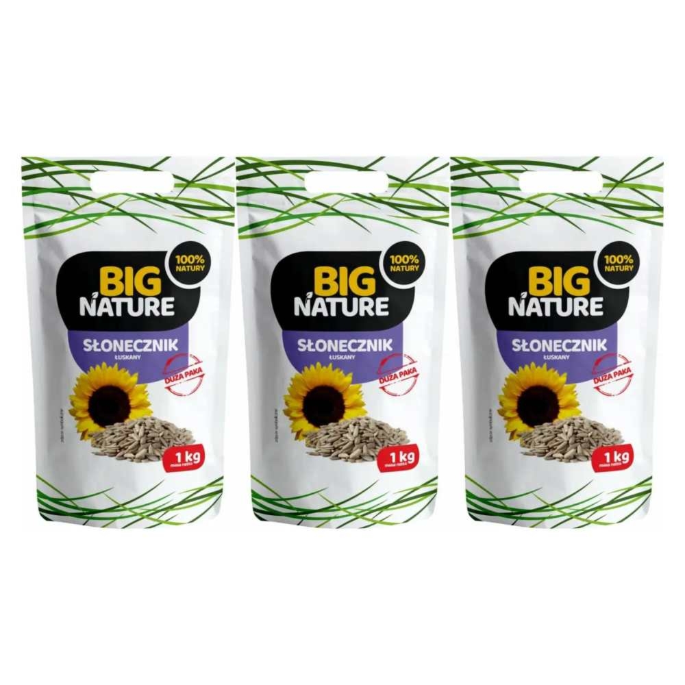 3 x Słonecznik Łuskany 1 kg - Big Nature