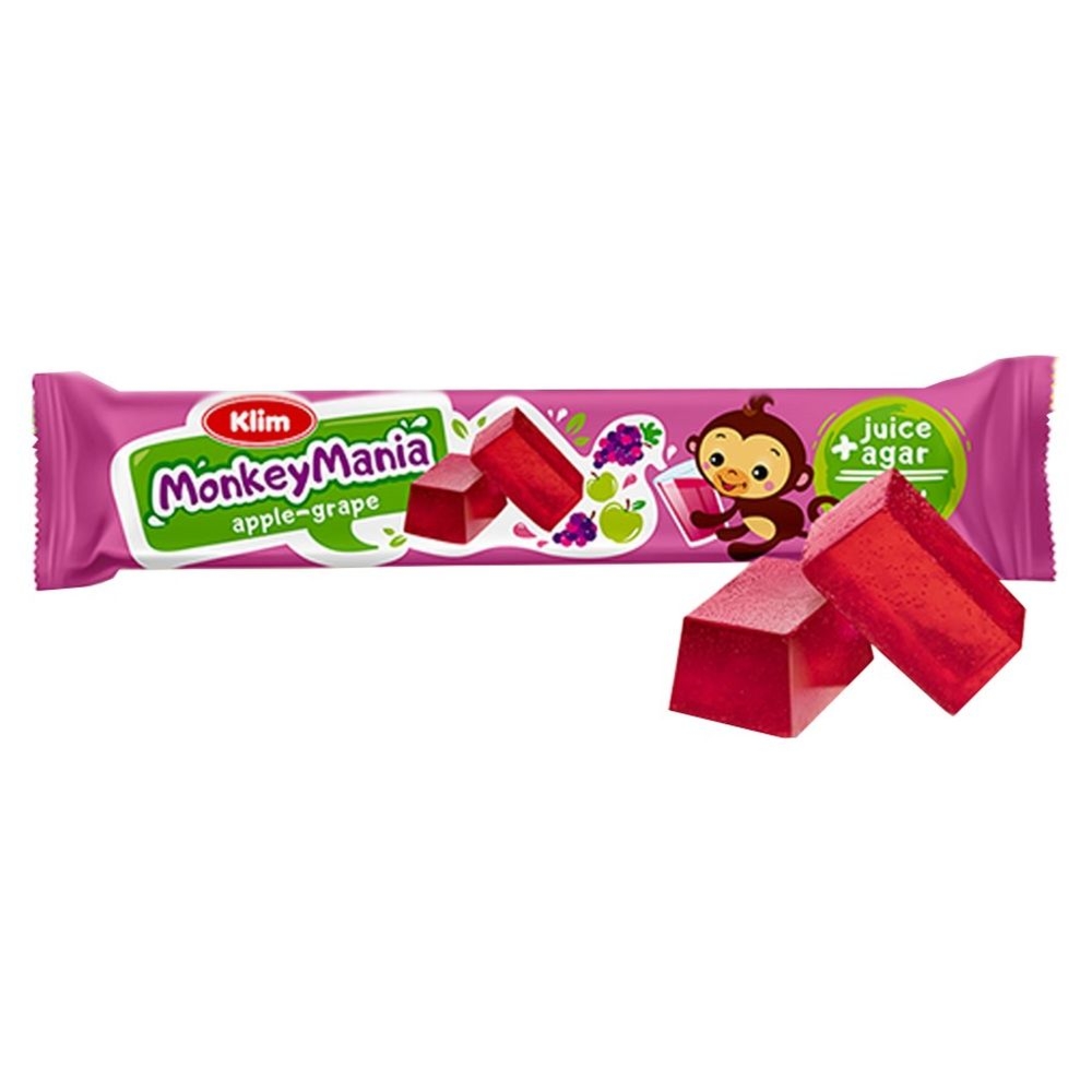 Galaretki Monkey Mania Jablko Winogrono 39 g Klim