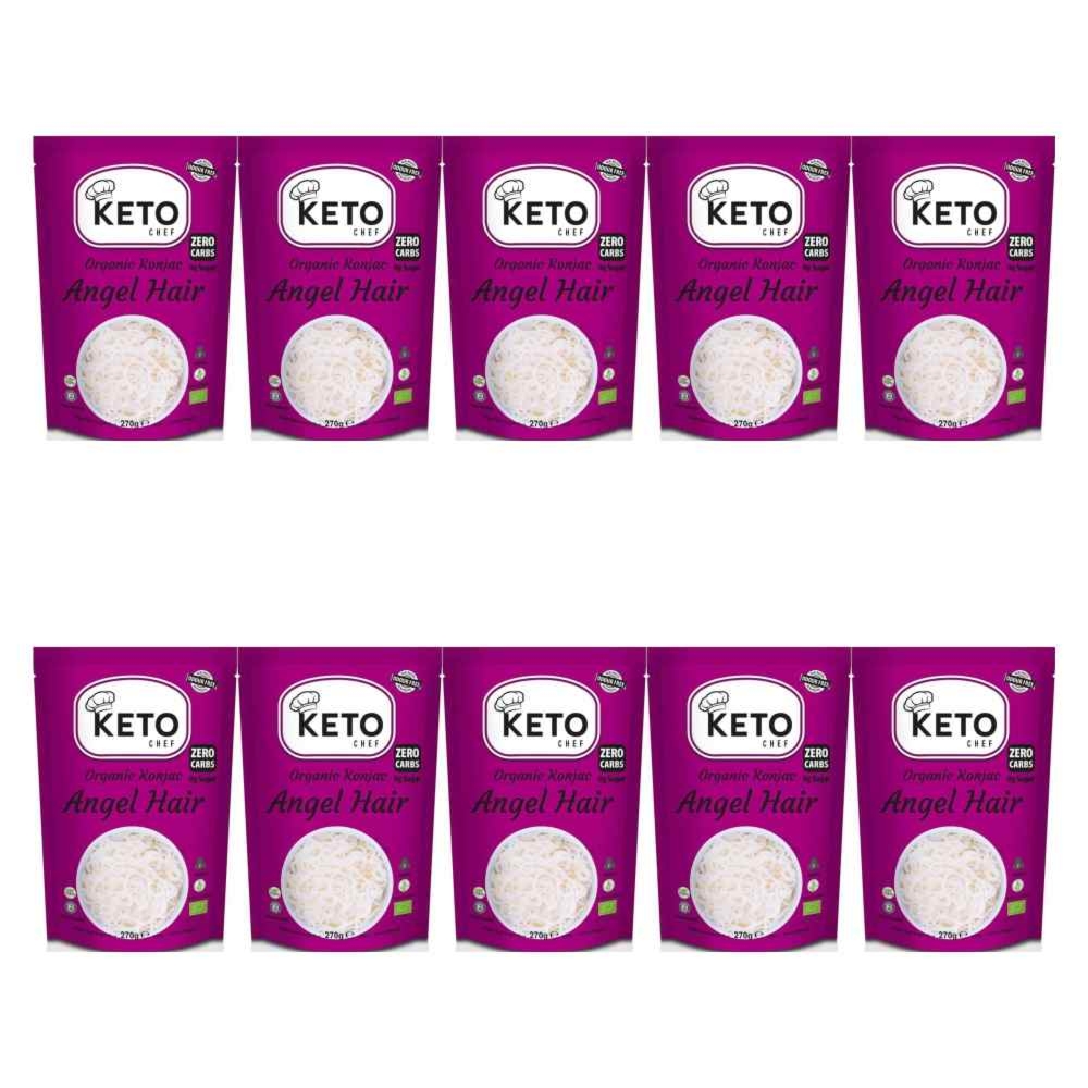 10 x Makaron Konjac Angel Hair Bio 270 g (200 g) - Keto Chef