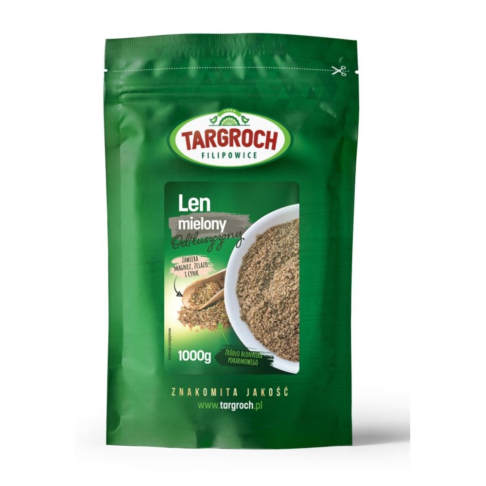 Len Mielony 1 kg - Targroch Mielone Nasiona Lnu Siemię Lniane