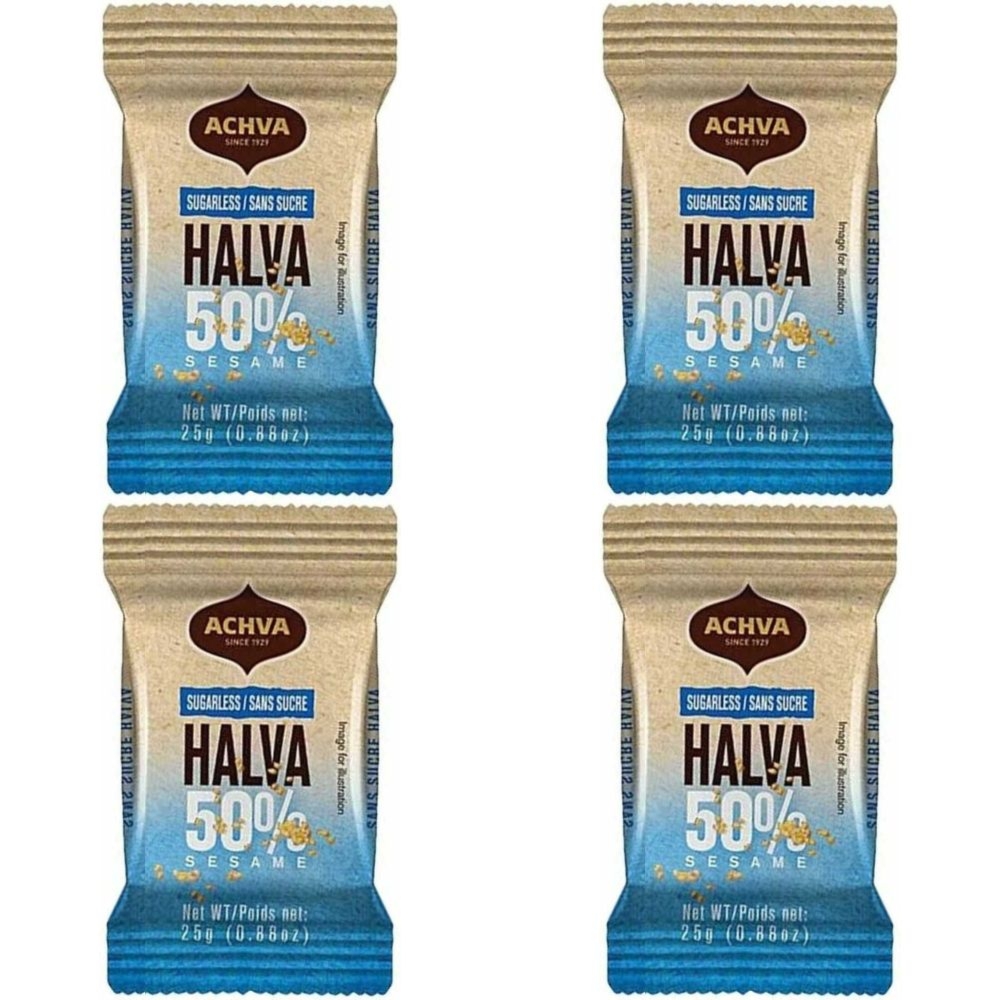 4 x Chałwa Waniliowa Bez Dodatku Cukru 25 g - Achva