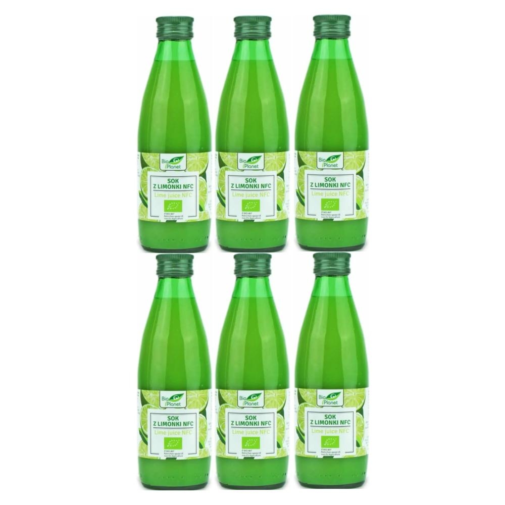6 x Sok z Limonki Tłoczony NFC Bio 250 ml - Bio Planet