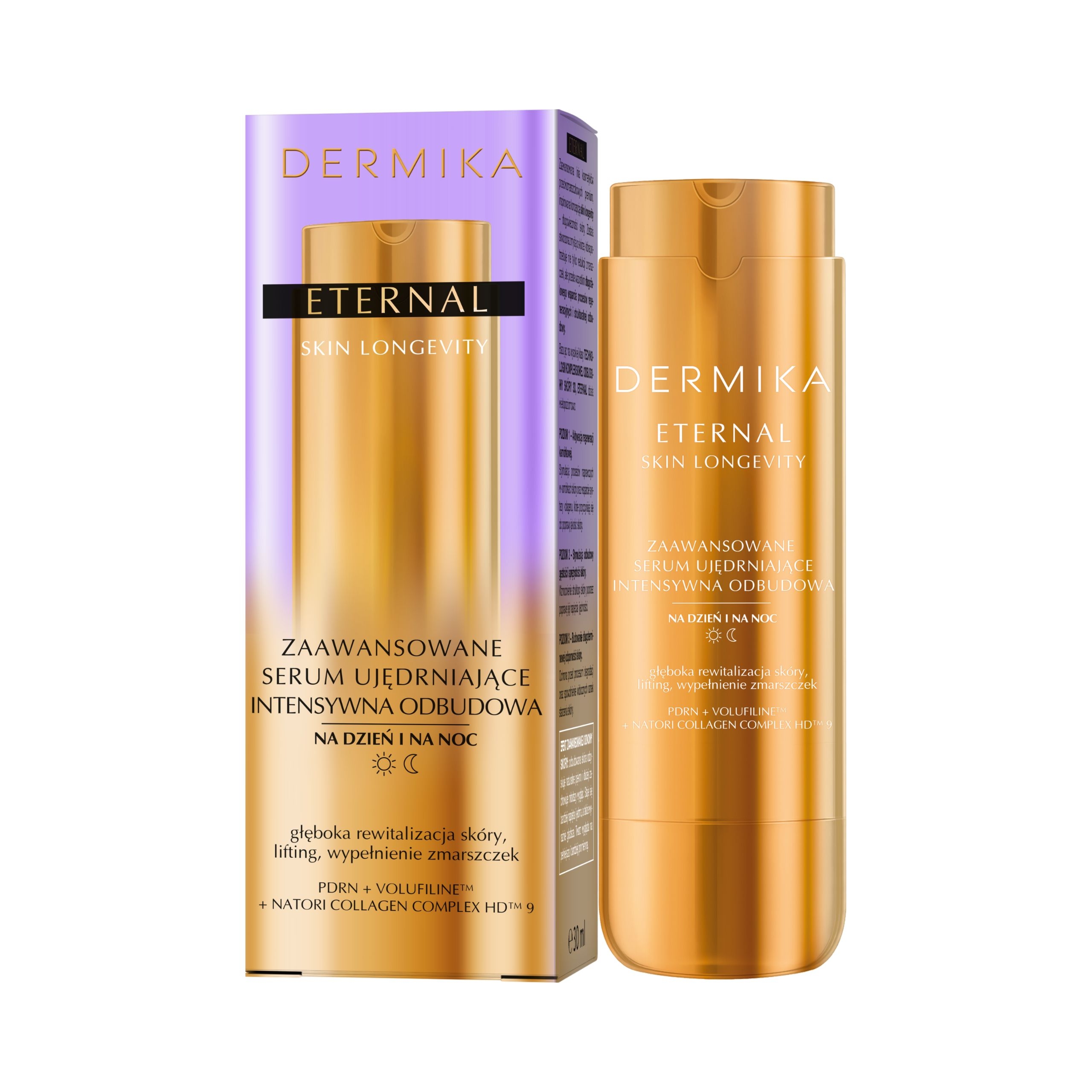 Dermika Zaawansowane serum ujędrniające intensywna odbudowa na dzień i na noc