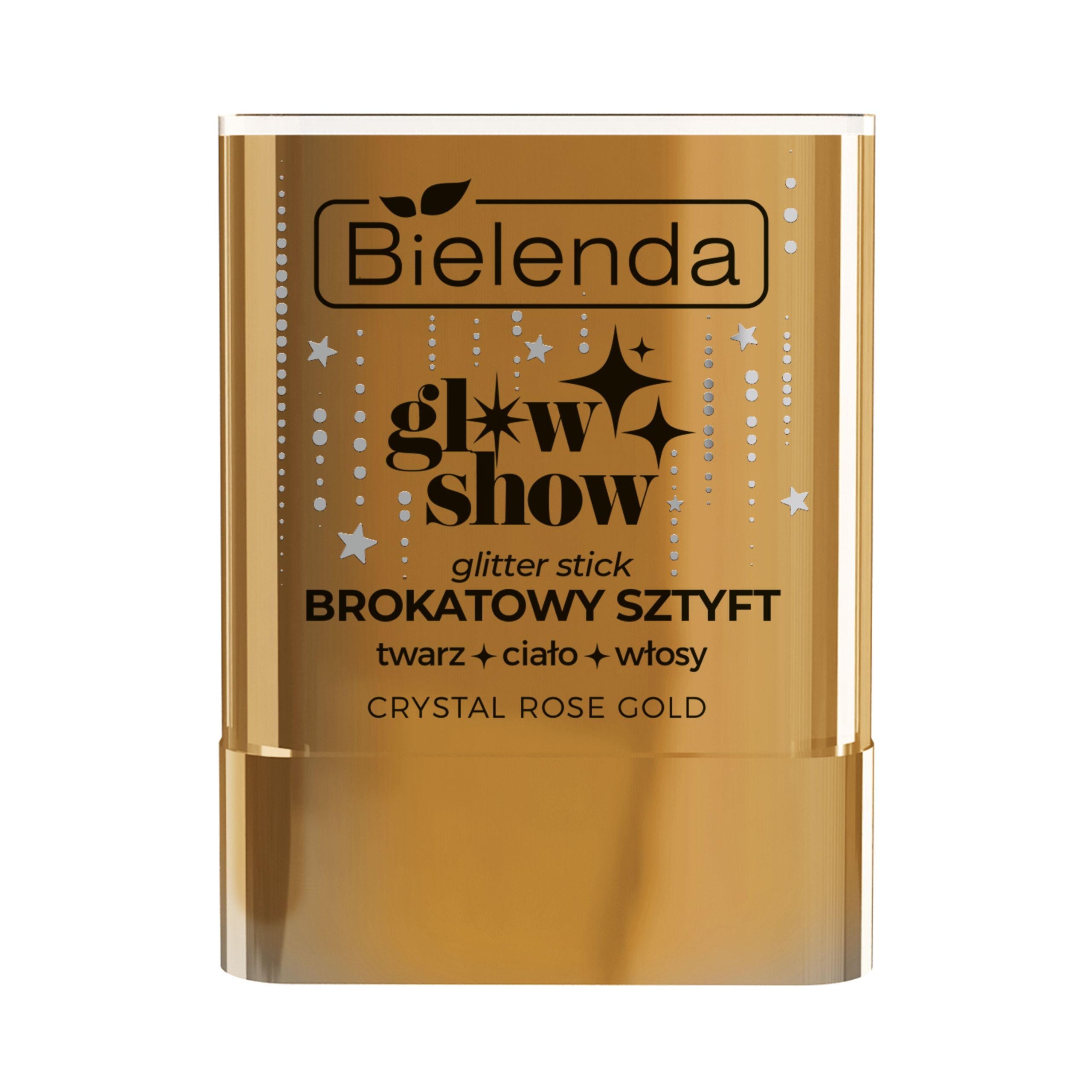 Bielenda Multifunkcyjny brokatowy sztyft do twarzy, ciała i włosów, CRYSTAL ROSE GOLD