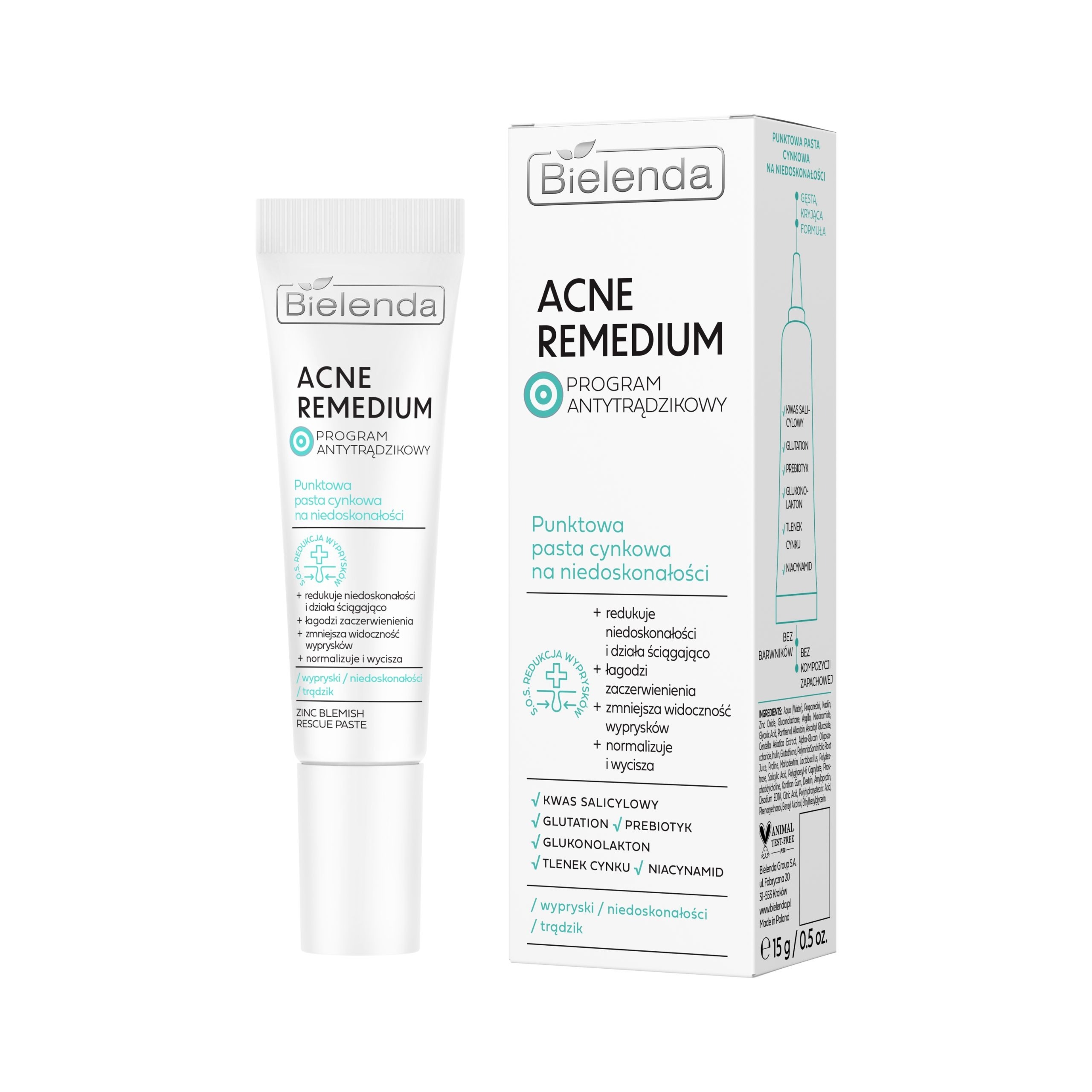 Bielenda Punktowa pasta cynkowa na niedoskonałości